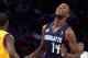HOUSTON, TX - FEBRUARY 15: Michael Kidd-Gilchrist #14 of the Charlotte Bobcats and Team Shaq reacts in the BBVA Rising Stars Challenge 2013 part of the 2013 NBA All-Star Weekend at the Toyota Center on February 15, 2013 in Houston, Texas. NOTE TO USER: User expressly acknowledges and agrees that, by downloading and or using this photograph, User is consenting to the terms and conditions of the Getty Images License Agreement. (Photo by Ronald Martinez/Getty Images)