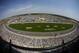 KANSAS CITY, KS - JULY 01: The field make their way around the track during the NASCAR Craftsman Truck Series O'Reilly Auto Parts 250 on July 1, 2006 at the Kansas Speedway in Kansas City, Kansas. (Photo by Gavin Lawrence/Getty Images for NASCAR)
