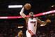 MIAMI, FL - MARCH 24: Forward LeBron James #6 of the Miami Heat dunks against the Charlotte Bobcats at American Airlines Arena on March 24, 2013 in Miami, Florida. NOTE TO USER: User expressly acknowledges and agrees that, by downloading and or using this photograph, User is consenting to the terms and conditions of the Getty Images License Agreement. (Photo by Marc Serota/Getty Images)