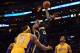 LOS ANGELES, CA - NOVEMBER 27: Roy Hibbert #55 of the Indiana Pacers goes in for a layup in front of Dwight Howard #12 of the Los Angeles Lakers at Staples Center on November 27, 2012 in Los Angeles, California. NOTE TO USER: User expressly acknowledges and agrees that, by downloading and or using this photograph, User is consenting to the terms and conditions of the Getty Images License Agreement. (Photo by Harry How/Getty Images)