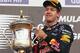 SAKHIR, BAHRAIN - APRIL 21: Sebastian Vettel of Germany and Infiniti Red Bull Racing celebrates on the podium after winning the Bahrain Formula One Grand Prix at the Bahrain International Circuit on April 21, 2013 in Sakhir, Bahrain. (Photo by Mark Thompson/Getty Images)