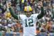 CHICAGO, IL - DECEMBER 16: Aaron Rodgers #12 of the Green Bay Packers after throwing a touchdown pass on December 16, 2012 at Soldier Field in Chicago, Illinois. (Photo by David Banks/Getty Images)
