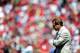 TUSCALOOSA, AL - APRIL 20: Nick Saban, head coach of the Alabama Crimson Tide waits for action during the Alabama A-Day spring game at Bryant-Denny Stadium on April 20, 2013 in Tuscaloosa, Alabama. (Photo by Stacy Revere/Getty Images)