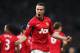 MANCHESTER, ENGLAND - APRIL 22: Robin van Persie of Manchester United celebrates scoring the opening goal during the Barclays Premier League match between Manchester United and Aston Villa at Old Trafford on April 22, 2013 in Manchester, England. (Photo by Alex Livesey/Getty Images)