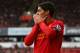 LIVERPOOL, ENGLAND - APRIL 07: Luis Suarez of Liverpool reacts during the Barclays Premier League match between Liverpool and West Ham United at Anfield on April 7, 2013 in Liverpool, England. (Photo by Alex Livesey/Getty Images)