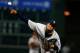 HOUSTON, TX - APRIL 22: Felix Hernandez #34 of the Seattle Mariners throws a pitch during the second inning of the game against the Houston Astros at Minute Maid Park on April 22, 2013 in Houston, Texas. (Photo by Scott Halleran/Getty Images)