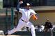 March 26, 2013; Lakeland, FL, USA; Detroit Tigers relief pitcher Bruce Rondon (43) throws a pitch during the fifth inning against the Atlanta Braves at Joker Marchant Stadium. Mandatory Credit: Kim Klement-USA TODAY Sports