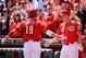 CINCINNATI, OH - APRIL 21: Jay Bruce #32 of the Cincinnati Reds congratulates Joey Votto #19 of the Cincinnati Reds after Votto's single shot home run in the first inning against the Miami Marlins at Great American Ball Park on April 21, 2013 in Cincinnati, Ohio. (Photo by Jamie Sabau/Getty Images)