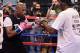 LAS VEGAS, NV - APRIL 17: Boxer Floyd Mayweather Jr. works out at the Mayweather Boxing Club on April 17, 2013 in Las Vegas, Nevada. Mayweather Jr. will fight Robert Guerrero for the WBC welterweight title at the MGM Grand Garden Arena on May 4, 2013. (Photo by Bryan Haraway/Getty Images)