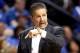 NASHVILLE, TN - MARCH 15: Head coach John Calipari of the Kentucky Wildcats gestures from the sidelines in the second half against the Vanderbilt Commodores during the Quarterfinals of the SEC basketball tournament at Bridgestone Arena on March 15, 2013 in Nashville, Tennessee. (Photo by Andy Lyons/Getty Images)