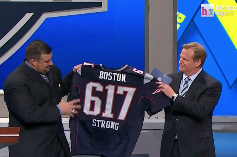 Former Patriots Joe Andruzzi Honors Boston Marathon Victims at NFL Draft, News, Scores, Highlights, Stats, and Rumors