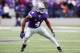 Oct 6, 2012; Manhattan, KS, USA; Kansas State Wildcats linebacker Arthur Brown (4) during the first half against the Kansas Jayhawks at Bill Snyder Family Stadium. Mandatory Credit: Scott Sewell-USA TODAY Sports