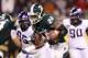 TEMPE, AZ - DECEMBER 29: Running back Le'Veon Bell #24 of the Michigan State Spartans rushes the football against the TCU Horned Frogs during the Buffalo Wild Wings Bowl at Sun Devil Stadium on December 29, 2012 in Tempe, Arizona. The Spartans defeated the Horned Frogs 17-16. (Photo by Christian Petersen/Getty Images)