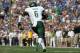 SOUTH BEND, IN - SEPTEMBER 03: Kayvon Webster #6 of the University of South Florida Bulls runs 99 yards for a touchdown after picking up a fumble by the Notre Dame Fighting Irish near the goalline at Notre Dame Stadium on September 3, 2011 in South Bend, Indiana. (Photo by Jonathan Daniel/Getty Images)