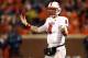 CLEMSON, SC - NOVEMBER 17: Mike Glennon #8 of the North Carolina State Wolfpack reacts to a play against the Clemson Tigers during their game at Memorial Stadium on November 17, 2012 in Clemson, South Carolina. (Photo by Streeter Lecka/Getty Images)