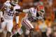 KNOXVILLE, TN - SEPTEMBER 15: Matt Elam #22 of the Florida Gators celebrates his pass interception against the Tennessee Volunteers during the second half of play at Neyland Stadium on September 15, 2012 in Knoxville, Tennessee. (Photo by John Sommers II/Getty Images)