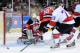 HALIFAX, CANADA - JANUARY 16: Adam Erne #73 of Team Orr picks up the rebounding puck to score on Zachary Fucale #31 of Team Cherry during the CHL Top Prospects game at the Halifax Metro Centre on January 16, 2013 in Halifax, Nova Scotia, Canada. (Photo by Richard Wolowicz/Getty Images)