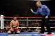 LAS VEGAS - JULY 31: Referee Jay Nady counts as Robert Guerrero kneels on the canvas after being hit by Joel Casamayor in the 10th round of their junior welterweight fight at the Mandalay Bay Events Center July 31, 2010 in Las Vegas, Nevada. Guerrero won by unanimous decision. (Photo by Ethan Miller/Getty Images)