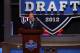 NEW YORK, NY - APRIL 26: NFL Commissioner Roger Goodell speaks at the podium on stare during the first round of the 2012 NFL Draft at Radio City Music Hall on April 26, 2012 in New York City. (Photo by Chris Chambers/Getty Images)