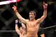 July 14, 2012; Portland, OR, USA; Luke Rockhold celebrates his win over Tim Kennedy in the middleweight championship fight at MMA Strikeforce at the Rose Garden Arena. Mandatory Credit: Scott Olmos-USA TODAY Sports