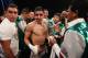 LOS ANGELES, CA - DECEMBER 15: Leo Santa Cruz celebrates his IBF Bantamweight title over Alberto Guevara at Los Angeles Sports Arena on December 15, 2012 in Los Angeles, California. (Photo by Jeff Gross/Getty Images)