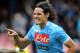 NAPLES, ITALY - DECEMBER 02: Edinson Cavani of Napoli celebrates after scoring the goal 3-1 during the Serie A match between SSC Napoli and Pescara Calcio at Stadio San Paolo on December 2, 2012 in Naples, Italy. (Photo by Giuseppe Bellini/Getty Images)