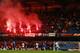LONDON, ENGLAND - MAY 02: Travelling fans from Basel light flares during the UEFA Europa League semi-final second leg match between Chelsea and FC Basel 1893 at Stamford Bridge on May 2, 2013 in London, England. (Photo by Scott Heavey/Getty Images)