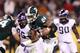 TEMPE, AZ - DECEMBER 29: Running back Le'Veon Bell #24 of the Michigan State Spartans rushes the football against the TCU Horned Frogs during the Buffalo Wild Wings Bowl at Sun Devil Stadium on December 29, 2012 in Tempe, Arizona. The Spartans defeated the Horned Frogs 17-16. (Photo by Christian Petersen/Getty Images)