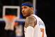 NEW YORK, NY - MAY 01: Carmelo Anthony #7 of the New York Knicks watches the clock wind down at the end of a 92-86 loss to the Boston Celtics during Game five of the Eastern Conference Quarterfinals of the 2013 NBA Playoffs at Madison Square Garden on May 1, 2013 in New York City. NOTE TO USER: User expressly acknowledges and agrees that, by downloading and or using this photograph, User is consenting to the terms and conditions of the Getty Images License Agreement. (Photo by Al Bello/Getty Images)