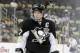 May 3, 2013; Pittsburgh, PA, USA; Pittsburgh Penguins center Sidney Crosby (87) on the ice before playing the New York Islanders in game two of the first round of the 2013 Stanley Cup playoffs at the CONSOL Energy Center. Mandatory Credit: Charles LeClaire-USA TODAY Sports