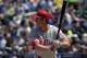 NEW YORK, NY - APRIL 27: Chase Utley #26 of the Philadelphia Phillies at bat in the first inning against the New York Mets at Citi Field on April 27, 2013 in the Flushing neighborhood of the Queens borough of New York City. (Photo by Jason Szenes/Getty Images