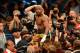 LAS VEGAS, NV - MAY 04: Floyd Mayweather Jr. celebrates his unanimous decision victory against Robert Guerrero in their WBC welterweight title bout at the MGM Grand Garden Arena on May 4, 2013 in Las Vegas, Nevada. (Photo by Ethan Miller/Getty Images)