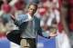 TUSCALOOSA, AL - APRIL 17: Coach Nick Saban of the Alabama Crimson Tide reacts during the Alabama spring game at Bryant Denny Stadium on April 17, 2010 in Tuscaloosa, Alabama. (Photo by Dave Martin/Getty Images)