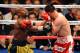 LAS VEGAS, NV - MAY 04: (L-R) Floyd Mayweather Jr. throws a right at Robert Guerrero in their WBC welterweight title bout at the MGM Grand Garden Arena on May 4, 2013 in Las Vegas, Nevada. (Photo by Ethan Miller/Getty Images)
