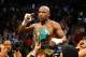 LAS VEGAS, NV - MAY 04: Floyd Mayweather Jr. celebrates his unanimous decision victory against Robert Guerrero in their WBC welterweight title bout at the MGM Grand Garden Arena on May 4, 2013 in Las Vegas, Nevada. (Photo by Al Bello/Getty Images)