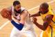 May 5, 2013; New York, NY, USA; New York Knicks center Tyson Chandler (6) controls the ball in front of Indiana Pacers forward David West (21) at Madison Square Garden. Mandatory Credit: Danny Wild-USA TODAY Sports