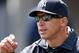 DETROIT, MI - APRIL 07: Manager Joe Girardi of the New York Yankees looks on from the dugout while playing the Detroit Tigers at Comerica Park on April 7, 2013 in Detroit, Michigan. (Photo by Gregory Shamus/Getty Images)