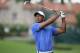 PONTE VEDRA BEACH, FL - MAY 07: Tiger Woods of the USA hits a shot during a practise round for THE PLAYERS Championship at TPC Sawgrass on May 7, 2013 in Ponte Vedra Beach, Florida. (Photo by Richard Heathcote/Getty Images)