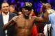 LAS VEGAS, NV - MAY 04: Floyd Mayweather Jr. celebrates his unanimous decision victory against Robert Guerrero in their WBC welterweight title bout at the MGM Grand Garden Arena on May 4, 2013 in Las Vegas, Nevada. (Photo by Al Bello/Getty Images)