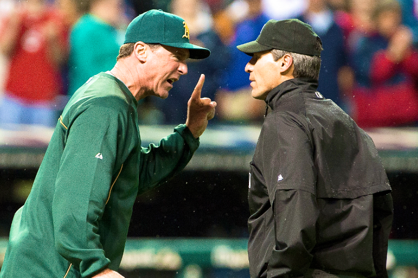 Oakland A's lose to Cleveland on controversial call by umpires – The  Mercury News