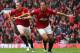 MANCHESTER, ENGLAND - MAY 12: Javier Hernandez of Manchester United celebrates after scoring the opening goal during the Barclays Premier League match between Manchester United and Swansea City at Old Trafford on May 12, 2013 in Manchester, England. (Photo by Alex Livesey/Getty Images)