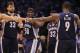 OKLAHOMA CITY, OK - MAY 15: (L-R) Marc Gasol #33, Zach Randolph #50, O.J. Mayo #32 and Tony Allen #9 of the Memphis Grizzlies before play against the Oklahoma City Thunder in Game Seven of the Western Conference Semifinals in the 2011 NBA Playoffs on May 15, 2011 at Oklahoma City Arena in Oklahoma City, Oklahoma. NOTE TO USER: User expressly acknowledges and agrees that, by downloading and or using this photograph, User is consenting to the terms and conditions of the Getty Images License Agreement. (Photo by Ronald Martinez/Getty Images)