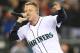 SEATTLE - APRIL 08: Seattle recording artist Macklemore performs a tribute to Mariners broadcaster Dave Niehaus, who passed away last November, prior to the Mariners' home opener against the Cleveland Indians at Safeco Field on April 8, 2011 in Seattle, Washington. (Photo by Otto Greule Jr/Getty Images)