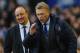 LIVERPOOL, ENGLAND - DECEMBER 30: Everton Manager David Moyes gestures as Chelsea Manager Rafael Benitez looks on during the Barclays Premier League match between Everton and Chelsea at Goodison Park on December 30, 2012 in Liverpool, England. (Photo by Michael Regan/Getty Images)