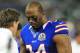 Dec 16, 2012; Toronto, Ontario, Canada; Buffalo Bills defensive end Mario Williams (94) talks to Bills defensive line coach Giff Smith before the game against the Seattle Seahawks at the Rogers Centre. Mandatory Credit: Kevin Hoffman-USA TODAY Sports