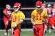 May 14, 2013; Kansas City, MO, USA; Kansas City Chiefs quarterbacks Chase Daniel (10) and Alex Smith (11) during organized team activities at the University of Kansas Hospital Training Complex. Mandatory Credit: Denny Medley-USA TODAY Sports
