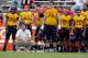COLLEGE PARK, MD - SEPTEMBER 24: Head coach Randy Edsall of the Maryland Terrapins squats on the sidelines during the closing moments of the Terrapins 38-7 loss to the Temple Owls at Byrd Stadium on September 24, 2011 in College Park, Maryland. (Photo by Rob Carr/Getty Images)