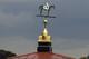 A finish-line weather vane stands before cloudy skies before the running of the 2006 Preaknesss at Pimlico Racetrack, Baltimore, Maryland, May 20, 2006. (Photo by A. Messerschmidt/Getty Images) *** Local Caption ***