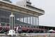 May 15, 2013; Baltimore, MA, USA; Pimlico Race Course stands ready for the Preakness Stakes on Saturday in Baltimore, Maryland. Mandatory Credit: Mitch Stringer-USA TODAY Sports