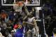 May 14, 2013; San Antonio, TX, USA; San Antonio Spurs small forward Kawhi Leonard (2) dunks over Golden State Warriors small forward Harrison Barnes (40) in the third quarter in game five of the second round of the 2013 NBA Playoffs at the AT&T Center. Mandatory Credit: Brett Davis-USA TODAY Sports